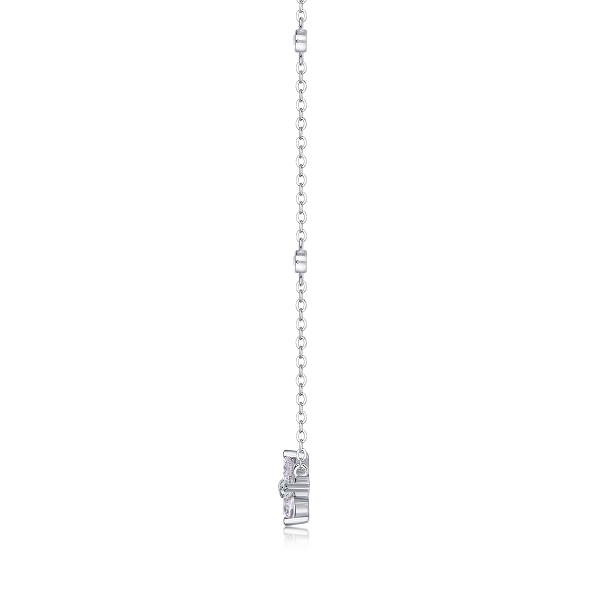 Sweetheart Halo 2-Carat Moissanite Pendant Necklace in Sterling Silver