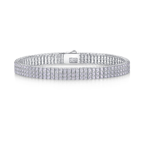 S925 Silver Moissanite Tennis Bracelet 19cm Luxury Sparkling Fine Jewelry