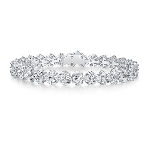 S925 Silver Moissanite Bracelet Luxury Fashion Sparkling Tennis Chain