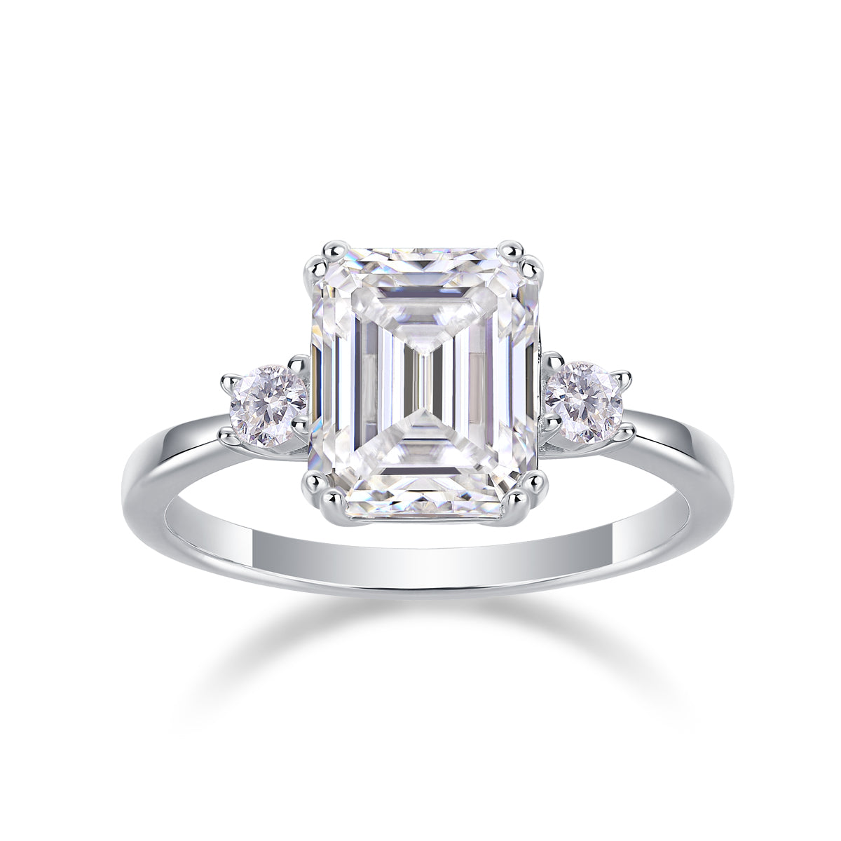 Luxury Moissanite Octagonal Ring in S925 Silver Bridal Jewelry