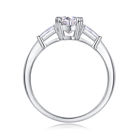 Classic Moissanite Wedding Ring Set in S925 Silver