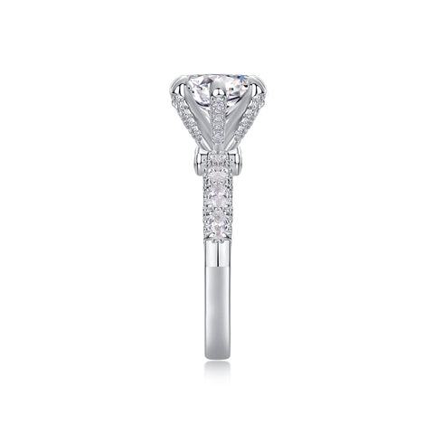 1Lady Luck Moissanite S925 Silver Ring Modern Elegant Fashion Jewelry