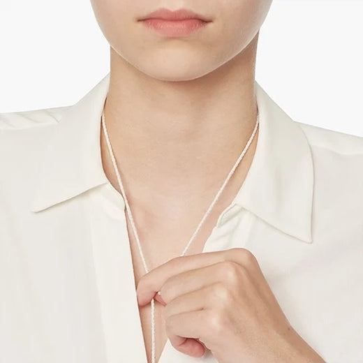 Measure necklace length with string