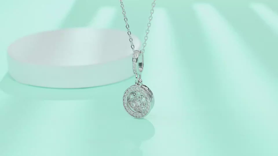 1Double Ring Combination - A Fashionable And Luxurious Diamond Jewelry Piece Set With Moissanite S925 Sterling Silver And Platinum-plated Pendant Prohibit Tk Sales