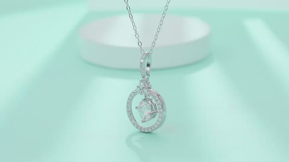 1Love Ring - A Fashionable And Luxurious Diamond Jewelry Pendant Set With 1-carat Moissan Diamond S925 Sterling Silver And Platinum Plating Prohibit TikTok sales