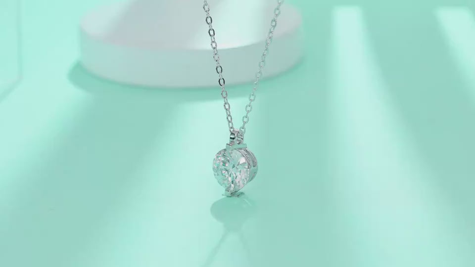 1Time Lasts - A Fashionable And Luxurious Diamond Jewelry Pendant Set With 2-carat, 3-carat And 5-carat Moissan Diamonds, S925 Sterling Silver And Platinum Plating Prohibit Tk Sales
