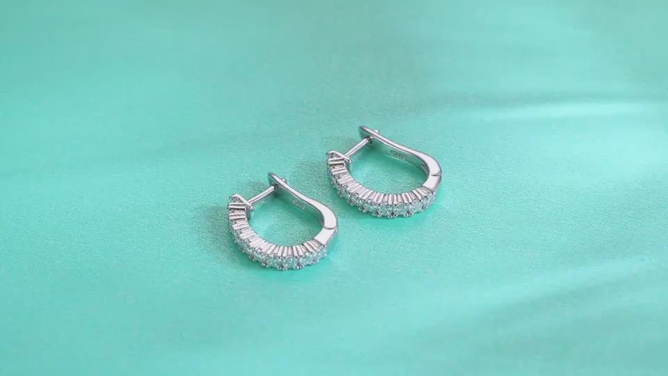 1Modern Guide Luxury Fashion Diamond Earrings Stud Set With Mosan Diamond Silver Ornaments Prohibit Tk Sales