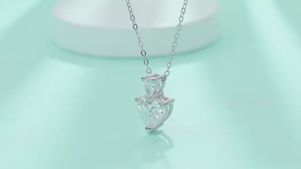 1The Beloved Of The Heart - A Fashionable And Luxurious Diamond Jewelry Pendant Set With Moissanite S925 Sterling Silver And Platinum Plating Prohibit Tk Sales