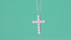 1Faith Luxury Fashion Diamond Pendant Necklace Set With Mosan Diamond Silver Ornaments Prohibit Tk Sales