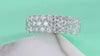 1Multi-row Diamond Ring Luxury Fashion Set Moissanite Silver Ring Prohibit TK Sales