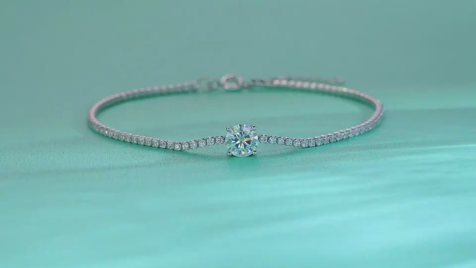 1Dawn Dew Beads Luxury Fashion Mossan Diamond Silver Jewelry Comparable To Natural Diamond Bracelet Prohibit Tk Sales