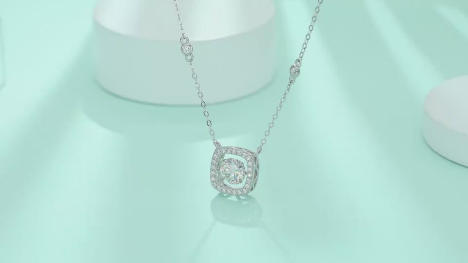 1Sweet - A Fashionable And Luxurious Diamond Jewelry Pendant Set With 1-carat Moissanite S925 Sterling Silver And Platinum Plating Prohibit Tk Sales