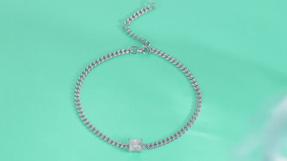 1Resolute Luxury Fashion Mossan Diamond S925 Silver Bracelet Prohibit Tk Sales