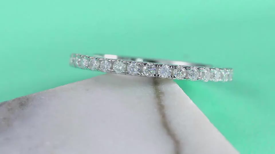 1Luxury Fashion Row Diamond Ring Moissanite Silver Ring Prohibit Tk Sales