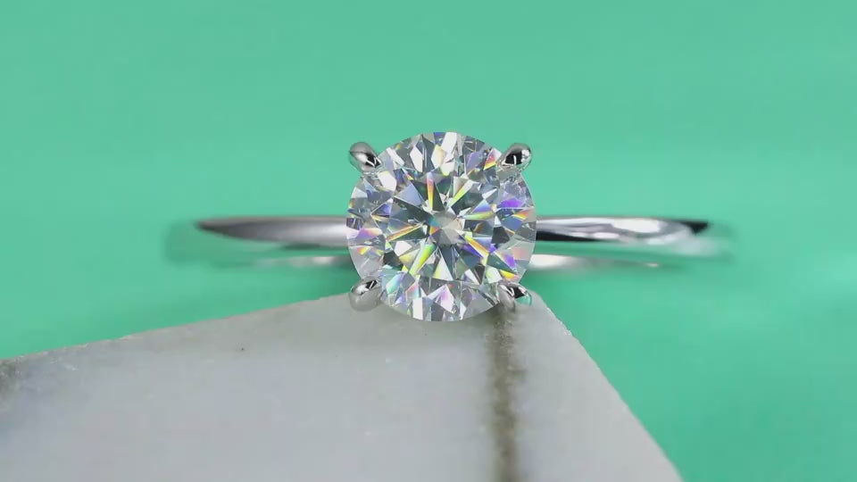 1Classic 4 Prong Diamond Ring Luxury Fashion Set Moissanite Silver Ring Prohibit Tk Sales