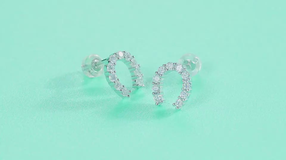 1Keep Happiness Diamond Set Moissanite Silver Earrings Luxury Fashion Diamond Earrings Stud Earrings Prohibit Tk Sales