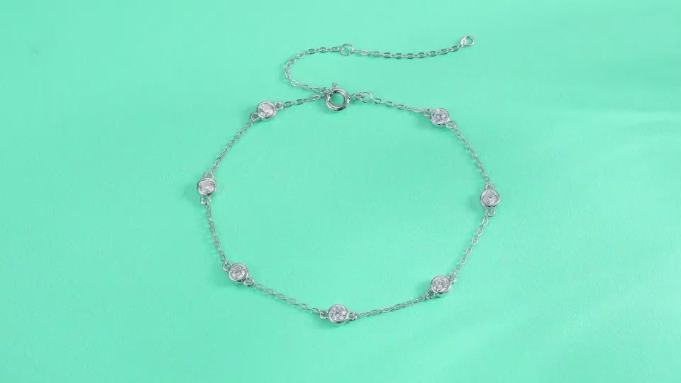 1Smart Bubble Luxury Fashion Mossan Diamond S925 Silver Bracelet Comparable To Natural Diamonds Prohibit Tk Sales