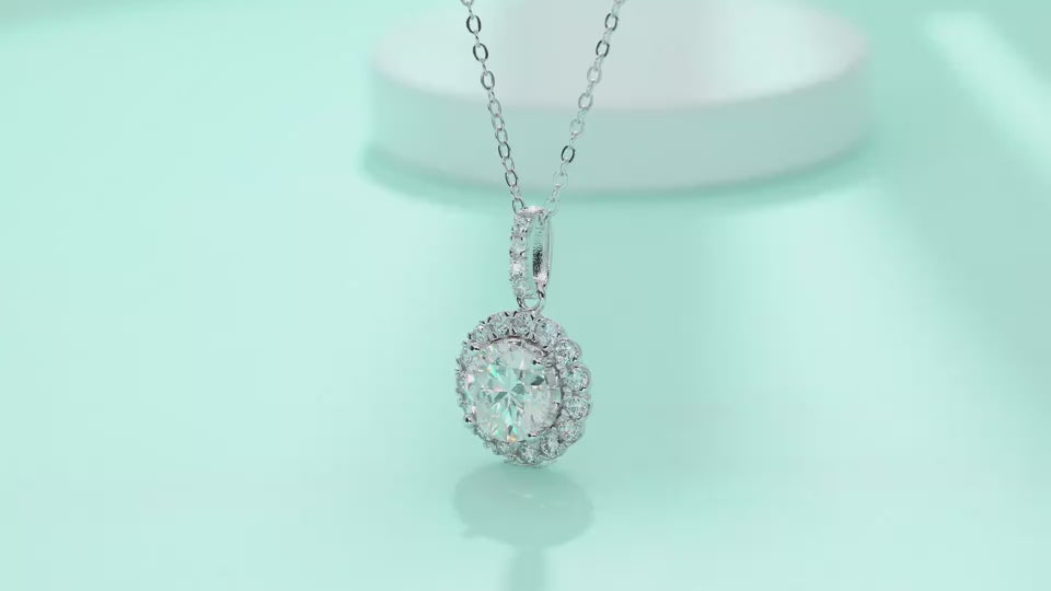 1Dandelion - A Fashionable And Luxurious Diamond Jewelry Pendant Set With 2-carat Moissan Diamonds, S925 Sterling Silver And Platinum Plating Prohibit Tk Sales