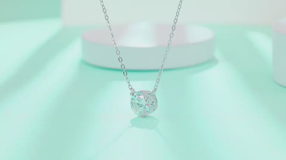 1Love Of Time - A Fashionable And Luxurious Diamond Jewelry Piece Set With 2-carat Moissan Diamond S925 Sterling Silver And Platinum-plated Pendant Prohibit Tk Sales