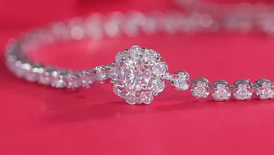 1The Bridge Of Magpies Luxury Fashion Mosan Diamond Silver Jewelry Comparable To Natural Diamond Bracelet Prohibit Tk Sales