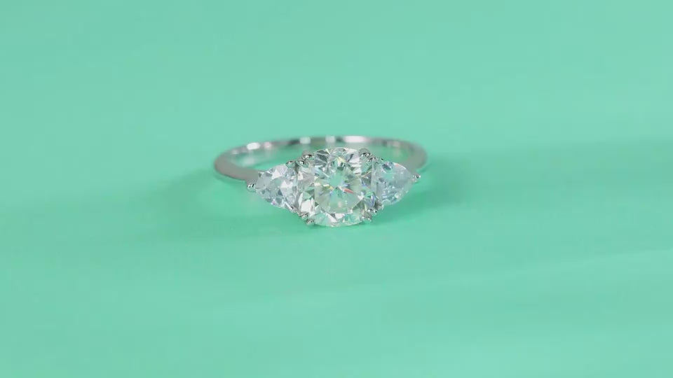 1Luxury Fashion Large Diamond Wedding Ring With Moissanite Silver Ring Prohibit Tk Sales