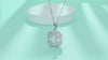 1Small Square Bag - A Fashionable And Luxurious Diamond Jewelry Piece Set With 1-carat Moissan Diamond S925 Sterling Silver And Platinum-plated Pendant Prohibit Tk Sales