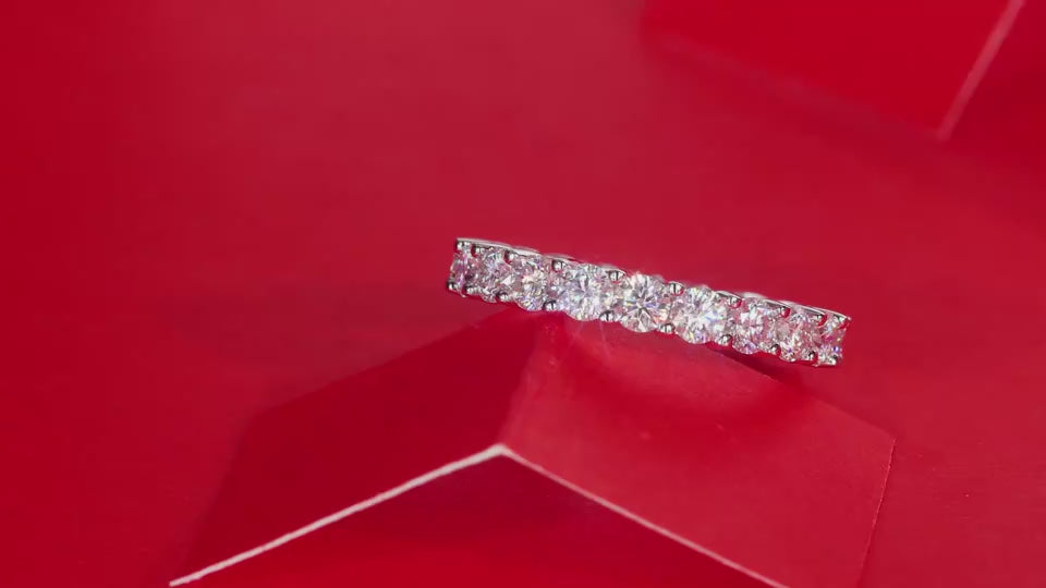 Luxury Moissanite Row Ring in S925 Silver