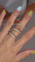 1Golden Stars - Fashionable Men And Women Ring And Ring Jewelry Set With Moissanite S925 Sterling Silver And Gold-plated Diamond Prohibit Tk Sales