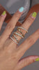 1Golden Stars - Fashionable Men And Women Ring And Ring Jewelry Set With Moissanite S925 Sterling Silver And Gold-plated Diamond Prohibit Tk Sales