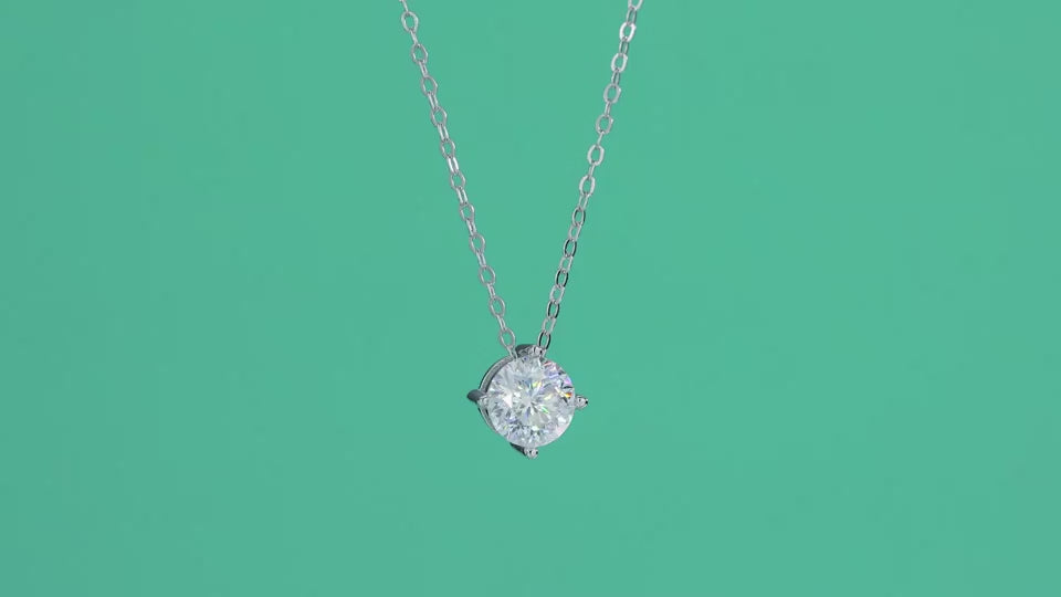 1True Heart - A Fashionable And Luxurious Diamond Jewelry Pendant Set With 1-carat Moissan Diamond S925 Sterling Silver Prohibit Tk Sales