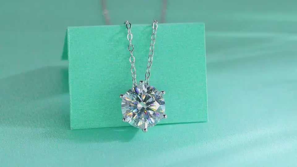 1Afternoon Rose - A Fashionable And Luxurious Diamond Jewelry Pendant Set With 1-carat, 2-carat And 3-carat Moissanite S925 Sterling Silver And Platinum Plating Prohibit Tk Sales