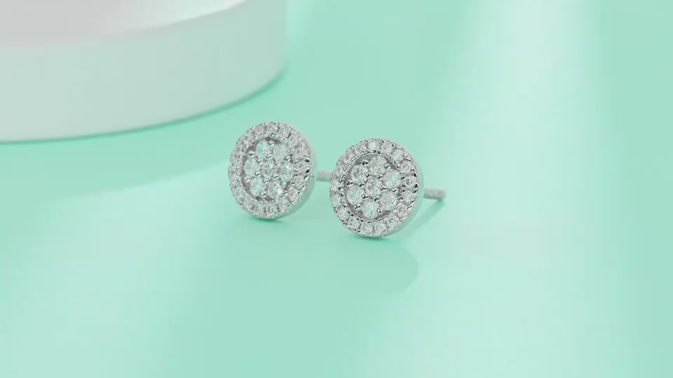 1Cosmic Conjecture - Fashionable And Luxurious Diamond Jewelry Set With Moissanite S925 Sterling Silver And Platinum-plated Stud Earrings Prohibit Tk Sales