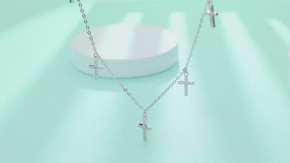 1Holy Light Cross - A Fashionable And Luxurious Diamond Jewelry Pendant Set With Moissanite S925 Sterling Silver And Platinum Plating Prohibit Tk Sales