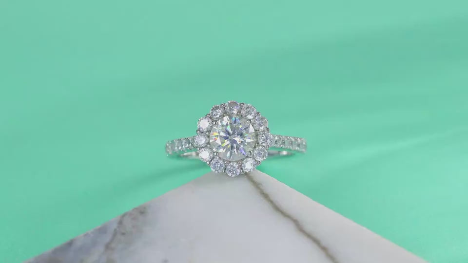 1Luxury Fashion Large Diamond Wedding Ring With Moissanite Silver Ring Prohibit Tk Sales