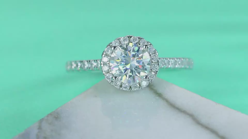 1Hug Your Lover With A Large Diamond Ring Luxury Fashion Set With Moissanite Silver Ring Prohibit Tk Sales