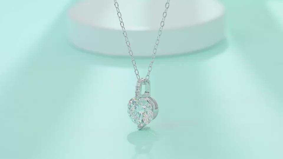 1A Lifetime Of Brilliance - A Fashionable And Luxurious Diamond Jewelry Pendant Set With 2-carat Moissanite S925 Sterling Silver And Platinum Plating Prohibit Tk Sales