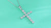 1Entrust Luxury Fashion Diamond Pendant Necklace Set With Mosan Diamond Silver Ornaments Prohibit Tk Sales