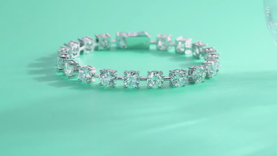 1About Time Luxury Fashion Mossan Diamond S925 Silver Bracelet Comparable To Natural Diamonds Prohibit Tk Sales