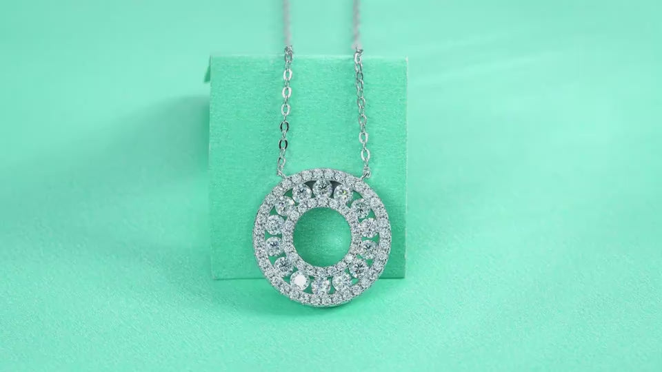 1Reciprocating - A Fashionable And Luxurious Diamond Jewelry Pendant Set With Moissanite S925 Sterling Silver Prohibit Tk Sales