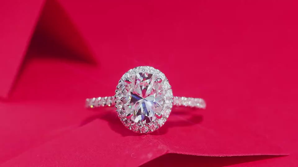 1Audrey Large Diamond Ring Luxury Fashion Set Moissanite Silver Ring Prohibit Tk Sales