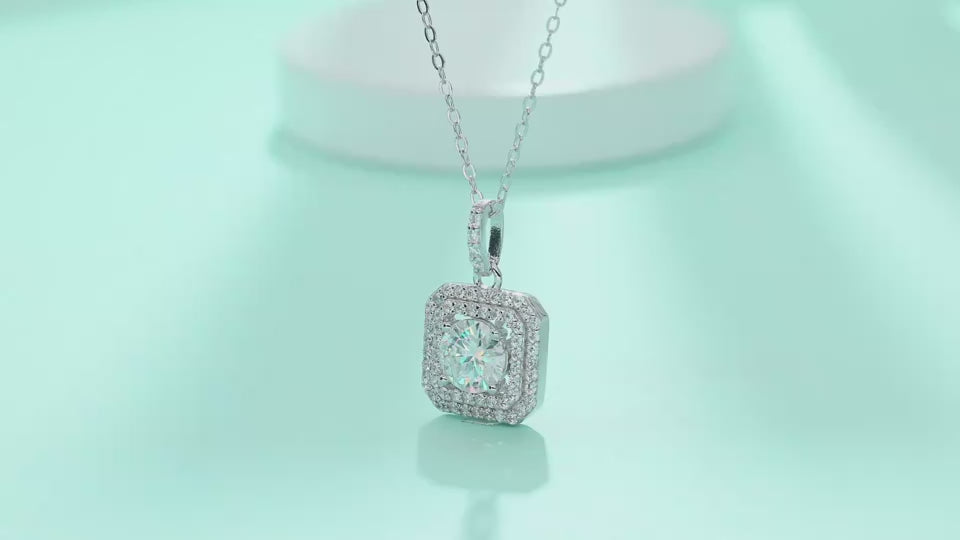 1Sugar Diamond - A Fashionable And Luxurious Diamond Jewelry Piece Set With 1-carat Moissanite S925 Sterling Silver And Platinum-plated Pendant Prohibit Tk Sales