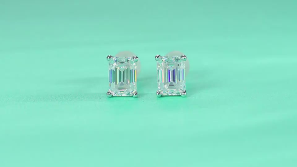 1Sink Into Luxury Fashion Diamond Earrings Studs Set With Mosan Diamond Silver Ornaments Prohibit Tk Sales