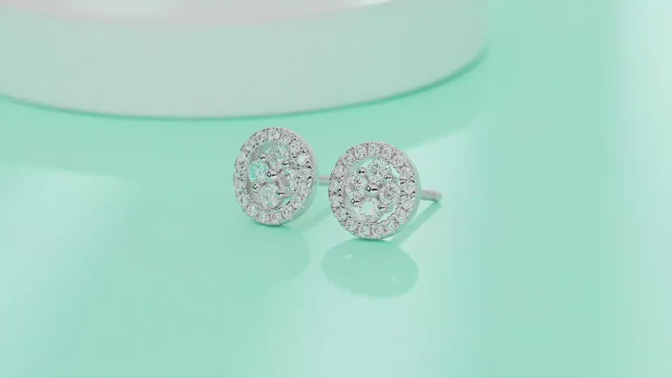 1Silver Osmanthus - Fashionable And Luxurious Diamond Jewelry Earrings Set With Moissanite S925 Sterling Silver And Platinum-plated Stud Earrings Prohibit Tk Sales